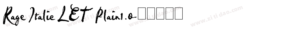 Rage Italic LET Plain1.0字体转换
